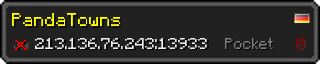 Userbar 320x64 in Minecraft-Stil für den Server 213.136.76.243:13933