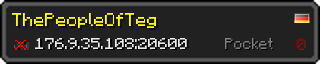 Userbar 320x64 in Minecraft-Stil für den Server 176.9.35.108:20600