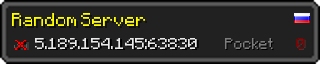 Userbar 320x64 in Minecraft-Stil für den Server 5.189.154.145:63830