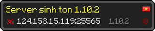 Userbar 320x64 in Minecraft-Stil für den Server 124.158.15.119:25565