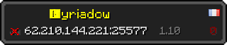 Userbar 320x64 in Minecraft-Stil für den Server 62.210.144.221:25577