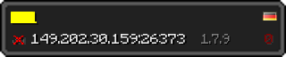 Userbar 320x64 in Minecraft-Stil für den Server 149.202.30.159:26373