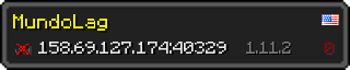 Userbar 320x64 in Minecraft-Stil für den Server 158.69.127.174:40329