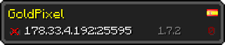 Userbar 320x64 in minecraft style for 178.33.4.192:25595