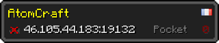Юзербар 320x64 у стилі майнкрафт для сервера 46.105.44.183:19132