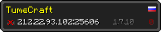 Userbar 320x64 in Minecraft-Stil für den Server 212.22.93.102:25606