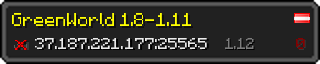 Userbar 320x64 in Minecraft-Stil für den Server 37.187.221.177:25565