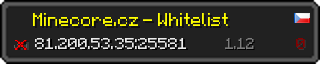 Userbar 320x64 in minecraft style for 81.200.53.35:25581