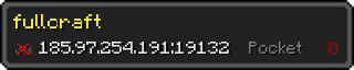 Userbar 320x64 in Minecraft-Stil für den Server 185.97.254.191:19132