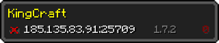 Userbar 320x64 in minecraft style for 185.135.83.91:25709