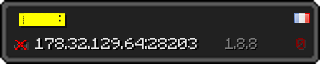 Userbar 320x64 in Minecraft-Stil für den Server 178.32.129.64:28203