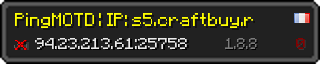 Userbar 320x64 in minecraft style for 94.23.213.61:25758