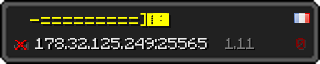 Userbar 320x64 in minecraft style for 178.32.125.249:25565