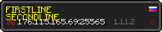 Userbar 320x64 in Minecraft-Stil für den Server 176.115.165.69:25565