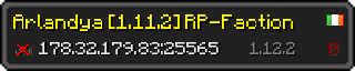 Userbar 320x64 in minecraft style for 178.32.179.83:25565