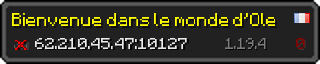 Userbar 320x64 in Minecraft-Stil für den Server 62.210.45.47:10127