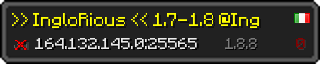 Userbar 320x64 in minecraft style for 164.132.145.0:25565