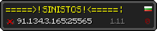 Userbar 320x64 in minecraft style for 91.134.3.165:25565