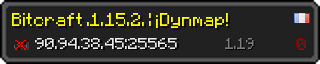 Userbar 320x64 in minecraft style for 90.94.38.45:25565