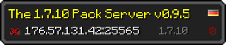 Userbar 320x64 in minecraft style for 176.57.131.42:25565