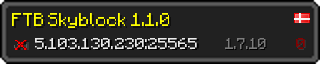 Userbar 320x64 in Minecraft-Stil für den Server 5.103.130.230:25565