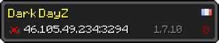 Userbar 320x64 in minecraft style for 46.105.49.234:3294