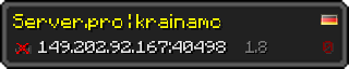 Userbar 320x64 in minecraft style for 149.202.92.167:40498