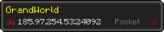 Userbar 320x64 in Minecraft-Stil für den Server 185.97.254.53:24092