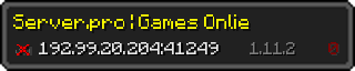 Userbar 320x64 in minecraft style for 192.99.20.204:41249