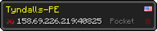 Userbar 320x64 in minecraft style for 158.69.226.219:40825