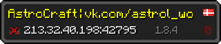 Userbar 320x64 in Minecraft-Stil für den Server 213.32.40.198:42795