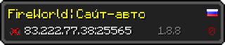 Userbar 320x64 in Minecraft-Stil für den Server 83.222.77.38:25565