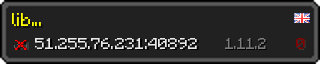 Userbar 320x64 in Minecraft-Stil für den Server 51.255.76.231:40892