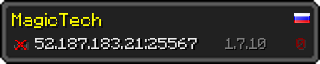 Userbar 320x64 in minecraft style for 52.187.183.21:25567