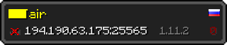 Userbar 320x64 in minecraft style for 194.190.63.175:25565