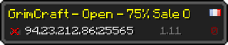 Userbar 320x64 in minecraft style for 94.23.212.86:25565