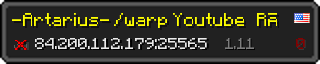 Userbar 320x64 in Minecraft-Stil für den Server 84.200.112.179:25565