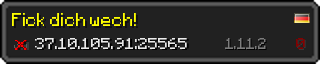 Userbar 320x64 in minecraft style for 37.10.105.91:25565
