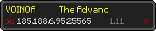 Userbar 320x64 in minecraft style for 185.188.6.95:25565