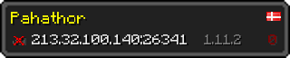 Userbar 320x64 in Minecraft-Stil für den Server 213.32.100.140:26341