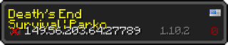 Userbar 320x64 in Minecraft-Stil für den Server 149.56.203.64:27789