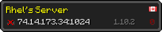 Userbar 320x64 in minecraft style for 74.14.173.34:1024