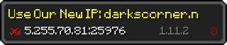 Userbar 320x64 in minecraft style for 5.255.70.81:25976