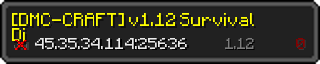 Userbar 320x64 in Minecraft-Stil für den Server 45.35.34.114:25636