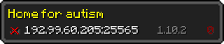 Userbar 320x64 in minecraft style for 192.99.60.205:25565