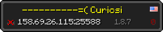 Userbar 320x64 in Minecraft-Stil für den Server 158.69.26.115:25588