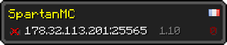 Userbar 320x64 in Minecraft-Stil für den Server 178.32.113.201:25565