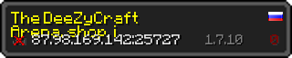 Userbar 320x64 in minecraft style for 87.98.169.142:25727