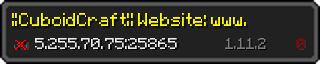 Userbar 320x64 in minecraft style for 5.255.70.75:25865