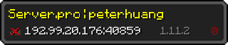 Userbar 320x64 in Minecraft-Stil für den Server 192.99.20.176:40859
